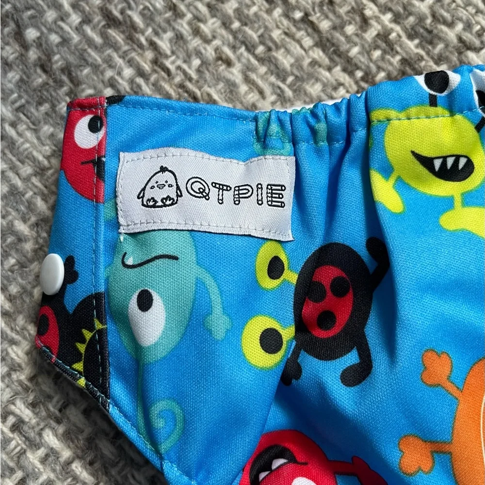 Qtpie reusable cloth diapers lot one size adjustable snaps baby washable toddler
